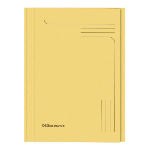 Best Value Square Cut Folders Foolscap 250gsm Yellow - Pack of 100