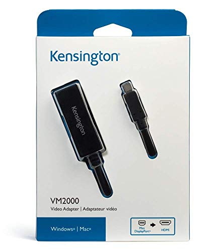 Kensington VM2000 Video Adapter - Video / audio adaptor - Mini DisplayPort male to HDMI female