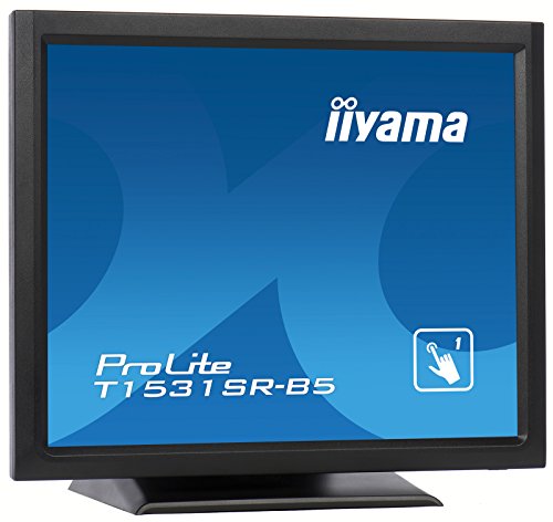 iiyama ProLite T1531SR-B5 - LED monitor - 15" - touchscreen - 1024 x 768 @ 75 Hz - TN - 370 cd/m - 700:1 - 8 ms - HDMI, VGA, DisplayPort - speakers - matte black