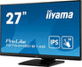 iiyama ProLite T2754MSC-B1AG - LED monitor - 27" - touchscreen - 1920 x 1080 Full HD (1080p) @ 60 Hz - IPS - 300 cd/m² - 1000:1 - 4 ms - HDMI, VGA - speakers - matte black