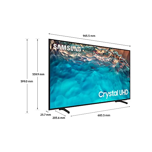 Samsung BU8000 2022 43 Inch 3840 x 2160 Pixels 4K Ultra HD Resolution 8ms Response Time HDMI USB Crystal Smart TV