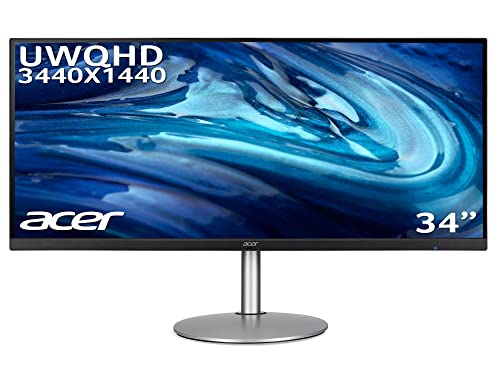 Acer CB342CK Csmiiphuzx - CB2 Series - LED monitor - 34" - 3440 x 1440 UWQHD - IPS - 400 cd/m? - DisplayHDR 400 - 1 ms - 2xHDMI, DisplayPort, USB-C - speakers - black, silver