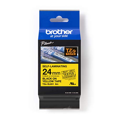 Brother TZe-SL651 - Self-adhesive - black on yellow - Roll (2.4 cm x 8 m) 1 roll(s) laminated tape - for P-Touch PT-D800W, PT-E550WSP, PT-E550WVP, PT-P900W, PT-P950NW