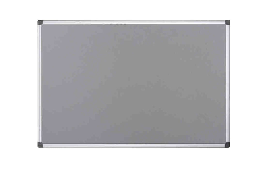 Best Value Bi-Office Notice Board Maya, Grey Felt, Aluminium Frame, 180 x 120 cm