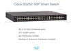 Cisco 250 Series SG250-50P - Switch - L3 - smart - 48 x 10/100/1000 (PoE+) + 2 x combo Gigabit Ethernet/Gigabit SFP - rack-mountable - PoE+ (375 W)