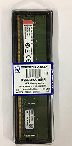 Kingston Server Premier - DDR4 - module - 16 GB - DIMM 288-pin - 2666 MHz / PC4-21300 - CL19 - 1.2 V - registered with parity - ECC