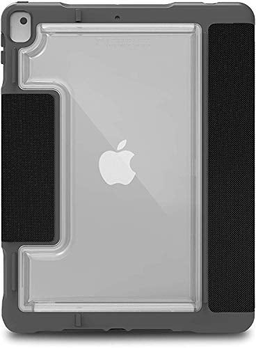 STM Dux Plus Duo 10.2 Inch Apple iPad 7th Generation Folio Tablet Case Black Polycarbonate TPU Magnetic Closure 6.6 Foot Drop Tested Instant On and Of