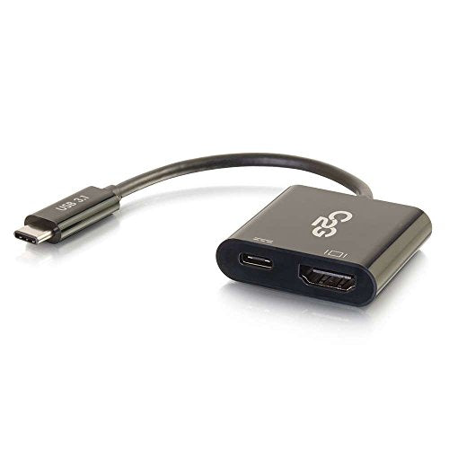 C2G USB C to HDMI Audio/Video Adapter w/ Power Delivery - USB Type C to HDMI Black - External video adapter - USB-C - HDMI - black