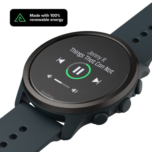 Suunto 5 Peak - 43 mm - green - sport watch with strap - silicone - green - wrist size: 120-200 mm - display 1.1" - Bluetooth - 39 g - cave green