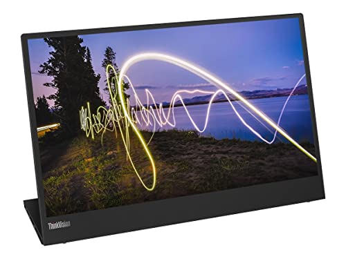 Lenovo ThinkVision M15 - LED monitor - 15.6" (15.6" viewable) - portable - 1920 x 1080 Full HD (1080p) @ 60 Hz - IPS - 250 cd/mï¿½ - 1000:1 - 6 ms - 2xUSB-C - raven black