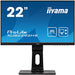 iiyama ProLite XUB2292HS-B1 - LED monitor - 22" (21.5" viewable) - 1920 x 1080 Full HD (1080p) @ 75 Hz - IPS - 250 cd/m - 1000:1 - 4 ms - HDMI, VGA, DisplayPort - speakers - black