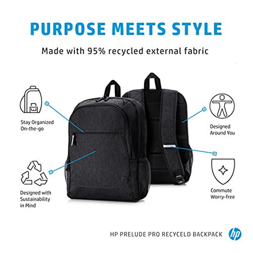 HP Prelude Pro Recycled Backpack - Notebook carrying backpack - 15.6" - for HP 340 G7, Chromebook x360, Elite x2, EliteBook 83X G8, 840, 84X G8, 85X G8, ProBook 635