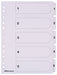 Best Value punched Dividers A4 White 1-5 Numeric White