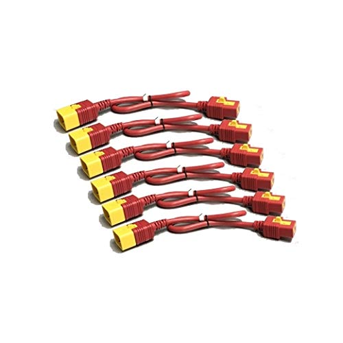 APC Power Cord Kit - Power cable - IEC 60320 C19 to IEC 60320 C20 - 16 A - 61 cm - red (pack of 6) - for P/N: SMT2200I-AR, SMT2200R2I-AR, SMT3000I-AR, SMT3000R2I-AR, SMX3000HVTUS, SRT10RMXLIX806