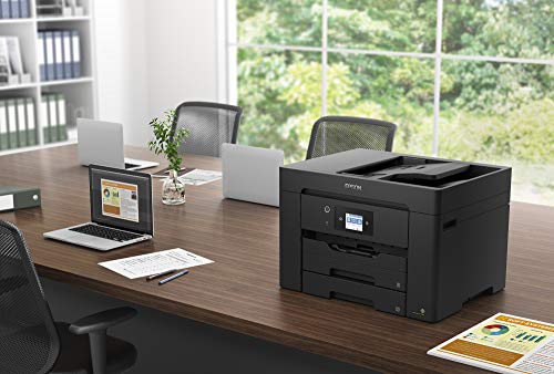 Epson WorkForce WF-7830DTWF - Multifunction printer - colour - ink-jet - A3 (297 x 420 mm) (original) - A3 (media) - up to 25 ppm (printing) - 500 sheets - 33.6 Kbps - USB 2.0, LAN, Wi-Fi(n)