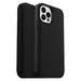 OtterBox Strada Series Folio - Flip cover for mobile phone - leather, polycarbonate, metal latch - shadow black - slim design