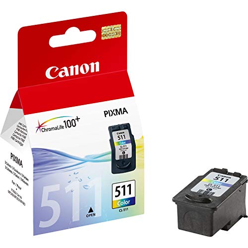 Canon CL-511 - 2972B001 - 1 x Cyan,1 x Magenta,1 x Yellow - Ink Cartridge - For PIXMA MP230,MP237,MP252,MP258,MP272,MP280,MP282,MP495,MP499,MX360,MX410,MX420