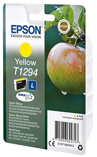 Epson T1294 - 7 ml - L size - yellow - original - blister - ink cartridge - for Stylus SX230, SX235, SX430, SX438, WorkForce WF-3010, 3520, 3530, 3540, 7015, 7515, 7525