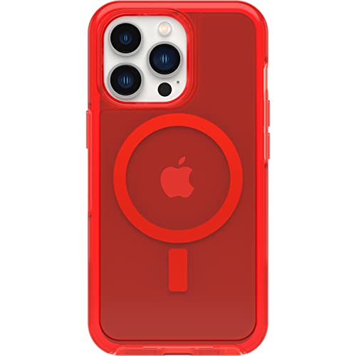 OtterBox Symmetry Plus Clear iPhone 13 Pro In The Red - translucent red