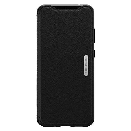 OtterBox Strada Series - Flip cover for mobile phone - leather, polycarbonate - shadow black - for Samsung Galaxy S20 Ultra, S20 Ultra 5G