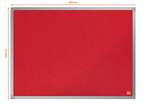 Nobo Essence Red Felt Notice Board 600X450Mm Dd