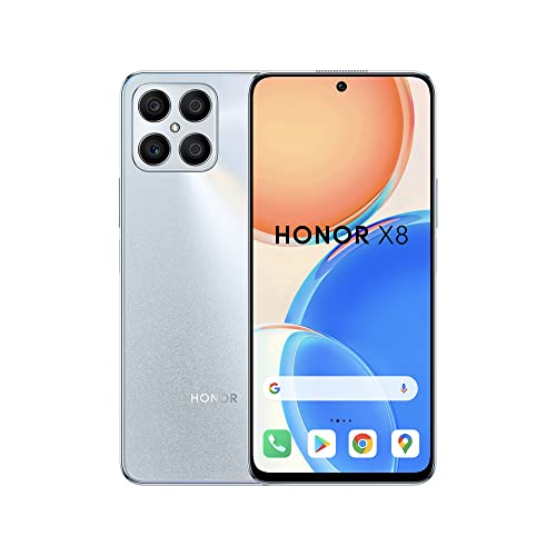 Honor X8 6.7 Inch Dual SIM Qualcomm Snapdragon 680 Android 11 4G USB C 6GB 128GB 4000 mAh Titanium Silver Smartphone