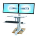 Ergotron WorkFit-S Dual with Worksurface+ - Stand for 2 LCD displays / keyboard / mouse - steel - screen size: 24"