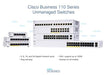 Cisco Business 110 Series 110-16T - Switch - unmanaged - 16 x 10/100/1000 - desktop, rack-mountable, wall-mountable