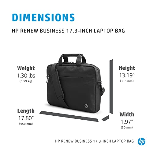 HP Renew Business - Notebook carrying shoulder bag - 17.3" - for HP 256 G8, 470 G8, Pro x360, ProBook 440 G7, 445 G9, 45X G9, Fortis 14 G9, ProBook x360