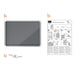 Nobo Premium Plus Grey Felt Lockable Notice Board 6Xa4 Dd