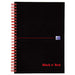 Oxford Black N Red A5 Card Cover Wirebound Notebook Ruled 100 Page