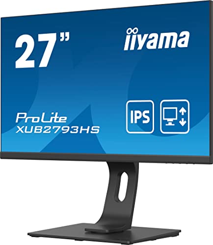 iiyama ProLite XUB2793HS-B4 - LED monitor - 27" - 1920 x 1080 Full HD (1080p) @ 75 Hz - IPS - 300 cd/m² - 1000:1 - 4 ms - HDMI, VGA, DisplayPort - speakers - matte black