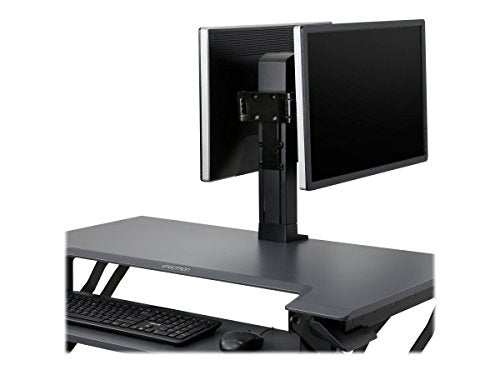 Ergotron - Mounting component (double hinged bow) - for 2 LCD displays - black - screen size: up to 25"