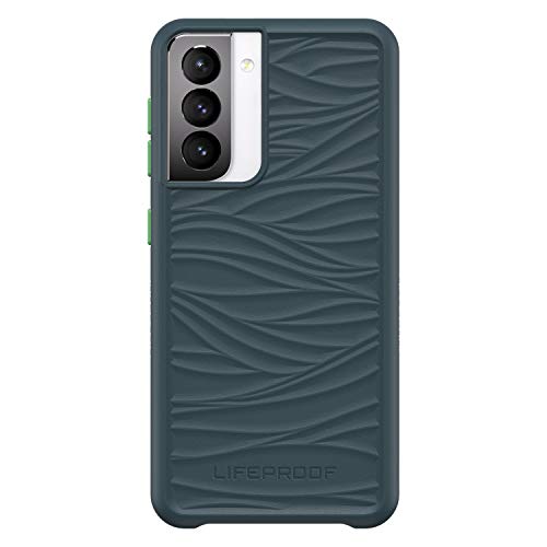 LifeProof WAKE - Back cover for mobile phone - 85% ocean-based recycled plastic - neptune (blue/green) - mellow wave pattern - for Samsung Galaxy S21 5G