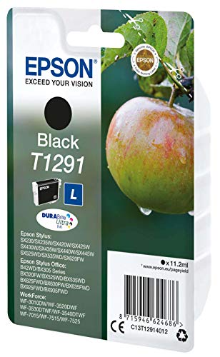 Epson T1291 - 11.2 ml - L size - black - original - blister - ink cartridge - for Stylus SX230, SX235, SX430, SX438, WorkForce WF-3010, 3520, 3530, 3540, 7015, 7515, 7525