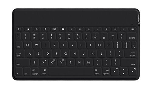 Best Value Logitech Keys-To-Go Wireless Bluetooth Keyboard For iPhone, iPad, Smartphone, Tablet, Android, Windows, Apple TV, Ultra-Thin, Ultra-Light, Short-Cut Keys, QWERTY UK Layout - Black