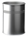 Best Value Durable 3300/23 15 litres Metal Round Waste Basket - Silver