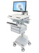 Ergotron StyleView - Cart for LCD display / keyboard / mouse / CPU / notebook / barcode scanner (open architecture) - medical - aluminium, zinc-plated steel, high-grade plastic - grey, white, polished aluminium - screen size: up to 24" - output: AC 230 V - 66 Ah - Lead Acid