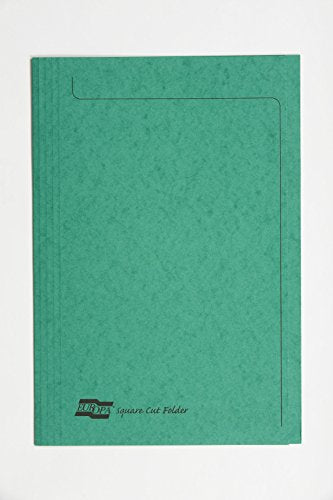 Best Value Exacompta Europa Square Cut Folder, 265 gsm, A4 - Green, Pack of 50