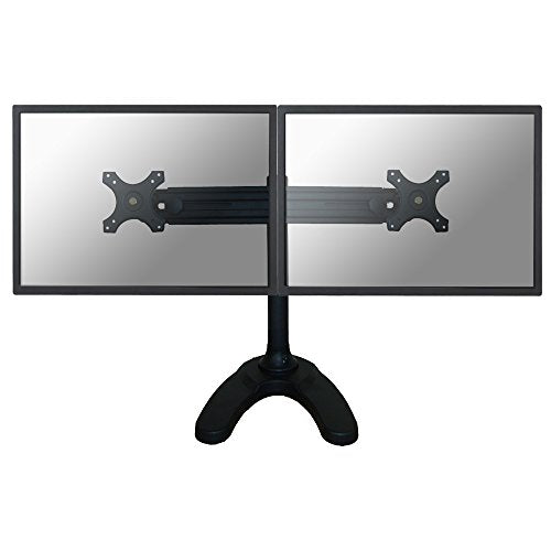 NewStar Tilt/Turn/Rotate Dual Desk Stand for two 19-30" Monitor Screens, Height Adjustable - Black - Stand for 2 LCD displays - black - screen size: 19"-30" - desktop stand, grommet