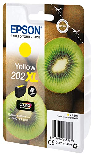 Epson 202XL - 8.5 ml - XL - yellow - original - blister - ink cartridge - for Expression Premium XP-6000, XP-6005, XP-6100, XP-6105