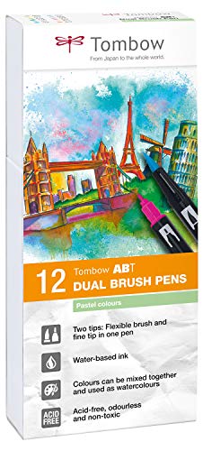 Best Value Tombow ABT Dual Brush Pen - Pastel (Pack of 12)