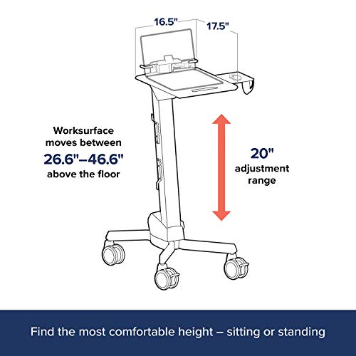 Ergotron Neo-Flex Laptop Cart - Cart for notebook - plastic, aluminium, steel - two-tone grey