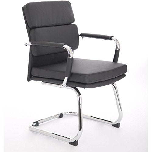 Advocate Visitor Chair Black Soft Bonded Leather With Arms BR000206