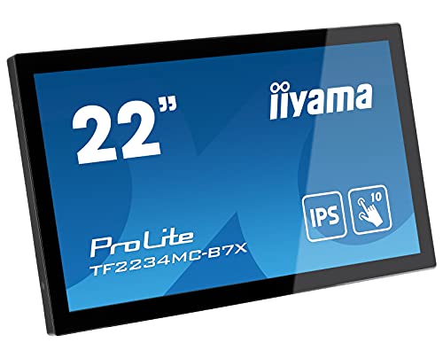 iiyama ProLite TF2234MC-B7X - LED monitor - 22" (21.5" viewable) - open frame - touchscreen - 1920 x 1080 Full HD (1080p) @ 60 Hz - IPS - 350 cd/m - 1000:1 - 8 ms - HDMI, VGA, DisplayPort - black