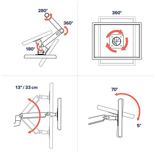 Ergotron LX Dual Side-by-Side Arm - Mounting kit (desk clamp mount, grommet mount, 2 articulating arms, 2 extension brackets) for LCD display - screen size: up to 27" - desktop stand