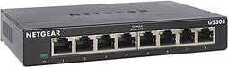 NETGEAR GS308 - V3 - switch - unmanaged - 8 x 10/100/1000 - desktop, wall-mountable