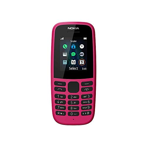 Nokia 105 (2019 edition) 1.77-Inch UK SIM Free Feature Phone (Single SIM)  Pink