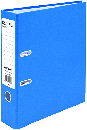 Best Value Rexel Karnival Lever Arch A4 with Metal Shoes for Optimal Folder Protection (Blue, Pack of 10)