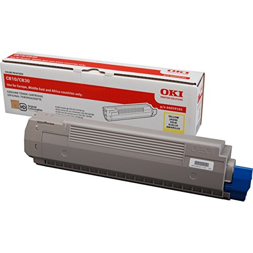 Best Value Oki Toner Cartridge for C810/C830 A3 Colour Printers (8000 Pages) - Yellow